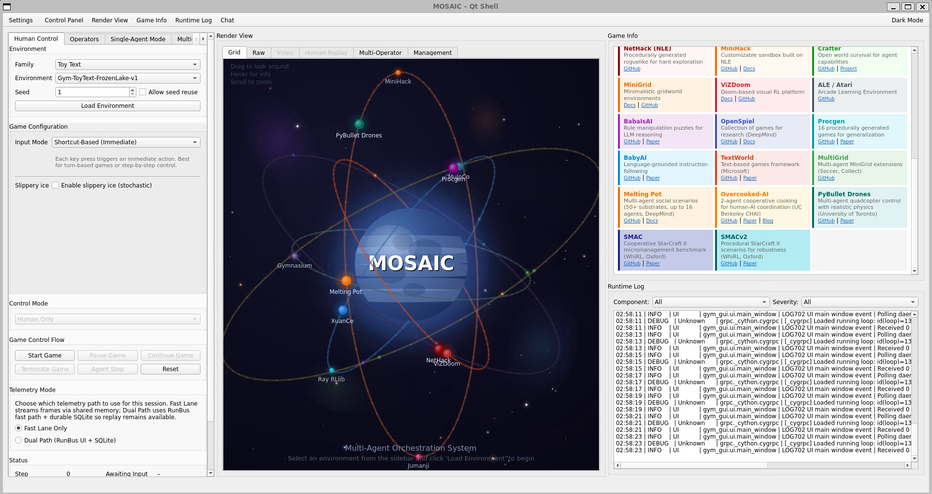 MOSAIC GUI with fonts working correctly after installing fontconfig